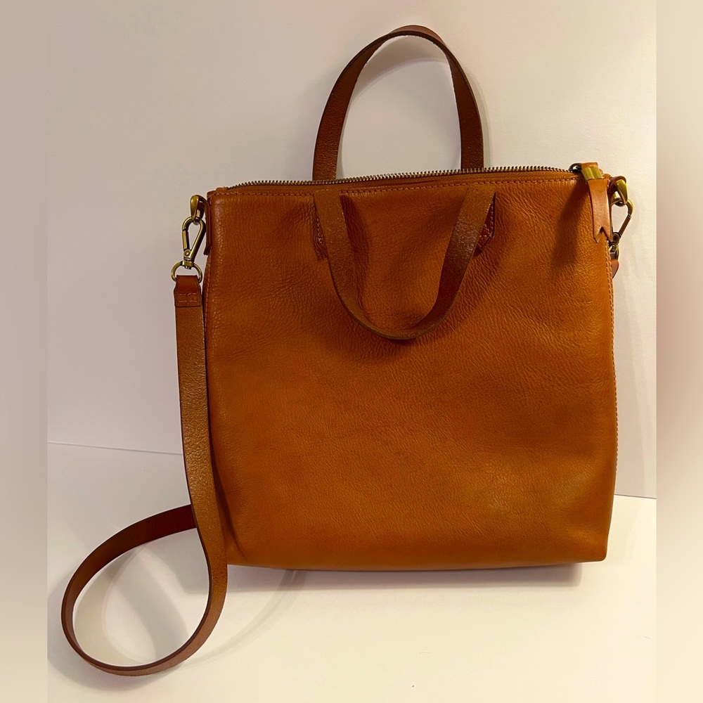 Madewell The Mini Transport zipper crossbody with top handles